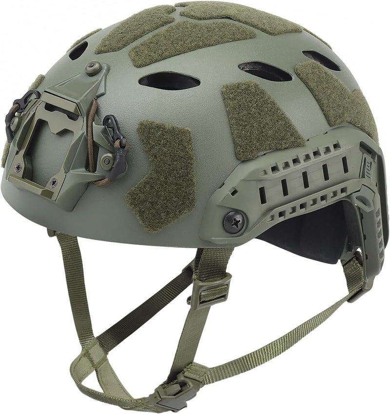 Aoutacc Lightweight Tactical Fast Helmet, Integrated Helmet with NVG Mount Base, Side Rails,Pre-Slotted Headset Strap for Outdoor Sports, CS - Image 1